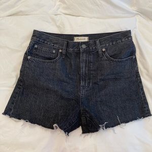 Madewell black Denim high waisted shorts